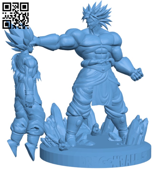 Dragon Ball Broly and Monkey King H000199 file stl free download 3D Model  for CNC and 3d printer – Download Stl Files