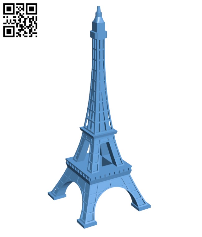 Eiffel Tower - Paris H000453 file stl free download 3D Model for CNC and 3d printer