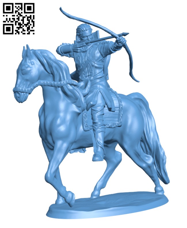 Elf archer- Action rider H000275 file stl free download 3D Model for CNC and 3d printer
