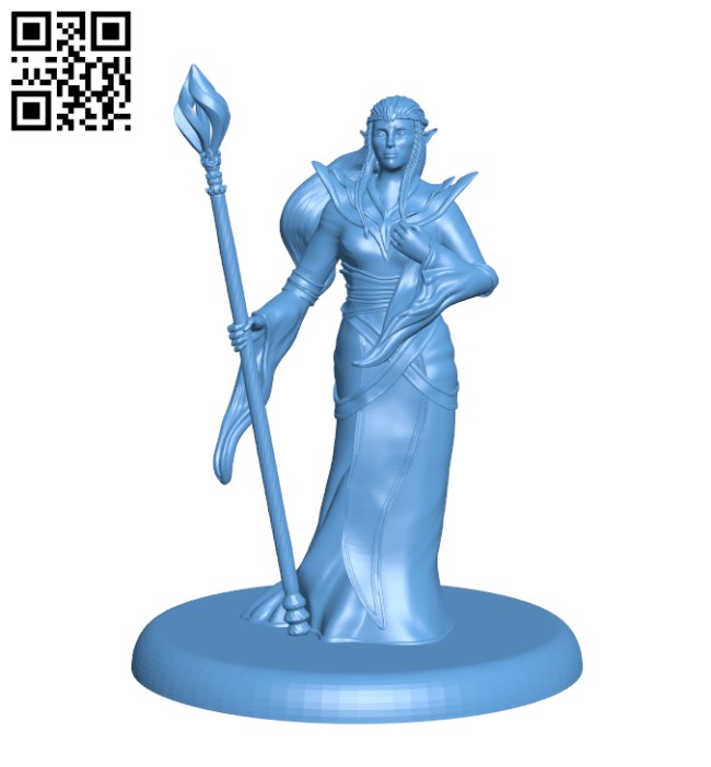 Elven Sorceress H000231 file stl free download 3D Model for CNC and 3d printer
