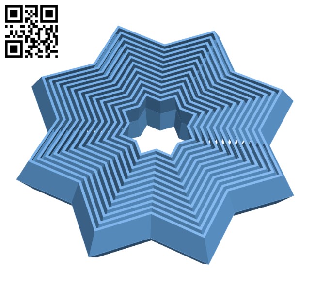 Fidget Star H000378 file stl free download 3D Model for CNC and 3d printer