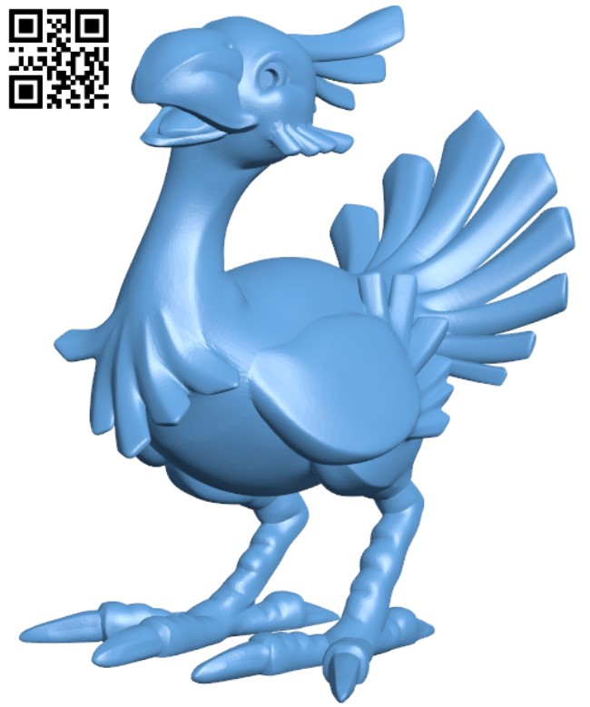 Final Fantasy Chocobo H000013 file stl free download 3D Model for CNC and 3d printer