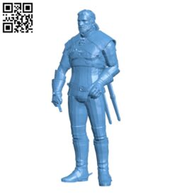 Geralt of Rivia H000001 file stl free download 3D Model for CNC and 3d printer
