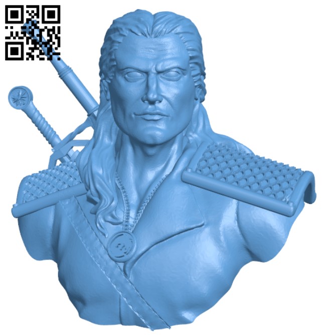 Geralt of Rivia H000201 file stl free download 3D Model for CNC and 3d printer