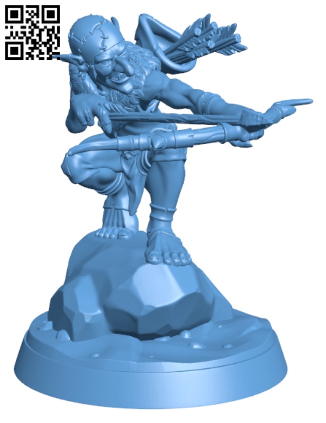 Goblin Archer H000175 file stl free download 3D Model for CNC and 3d printer