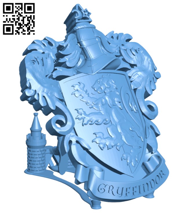 Gryffindor Coat of Arms Wall - Harry Potter H000279 file stl free download 3D Model for CNC and 3d printer