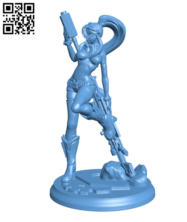 Gurren Lagann - Yoko Littner H000455 file stl free download 3D Model for CNC and 3d printer