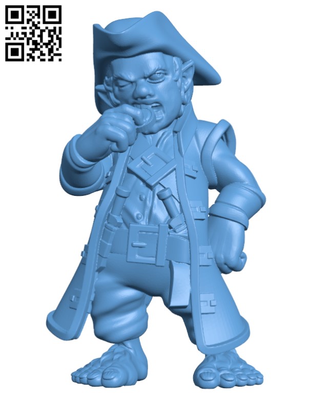 Halfling Pirate -Cabbn H000339 file stl free download 3D Model for CNC and 3d printer