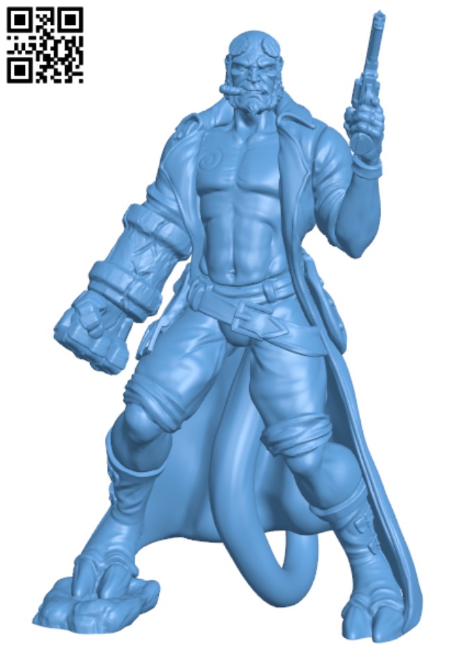 Hellboy H000176 file stl free download 3D Model for CNC and 3d printer