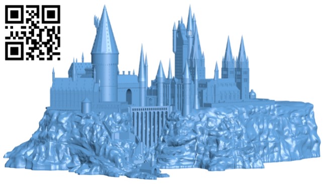 Hogwarts Castle H000118 file stl free download 3D Model for CNC and 3d printer