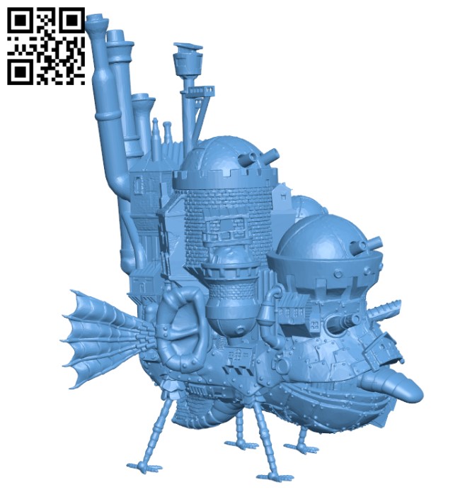 Howl's Moving Castle H000268 file stl free download 3D Model for CNC and 3d printer