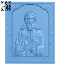 Icon Saint Sergius A006567 download free stl files 3d model for CNC wood carving