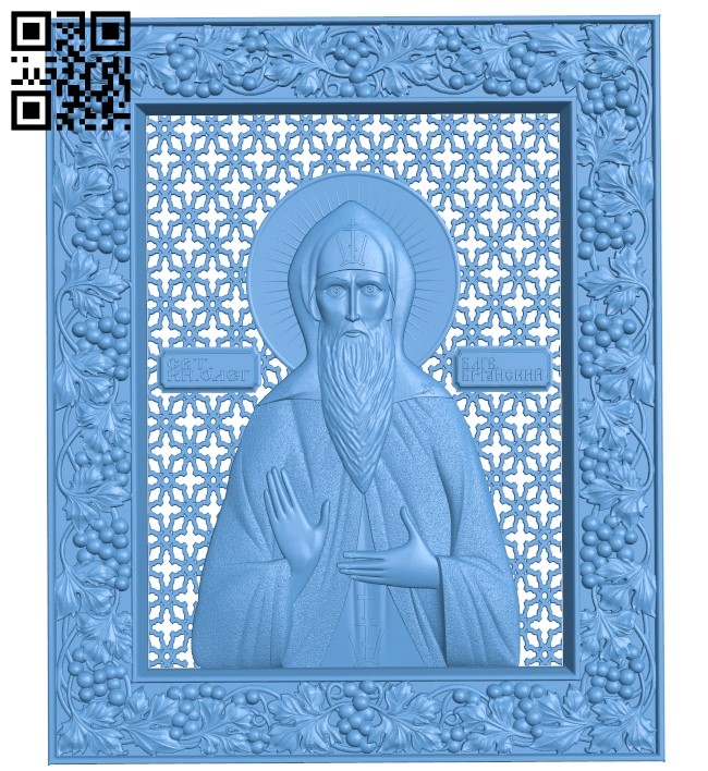 Icon of the Holy Blessed Prince Oleg Bryansk A006568 download free stl files 3d model for CNC wood carving