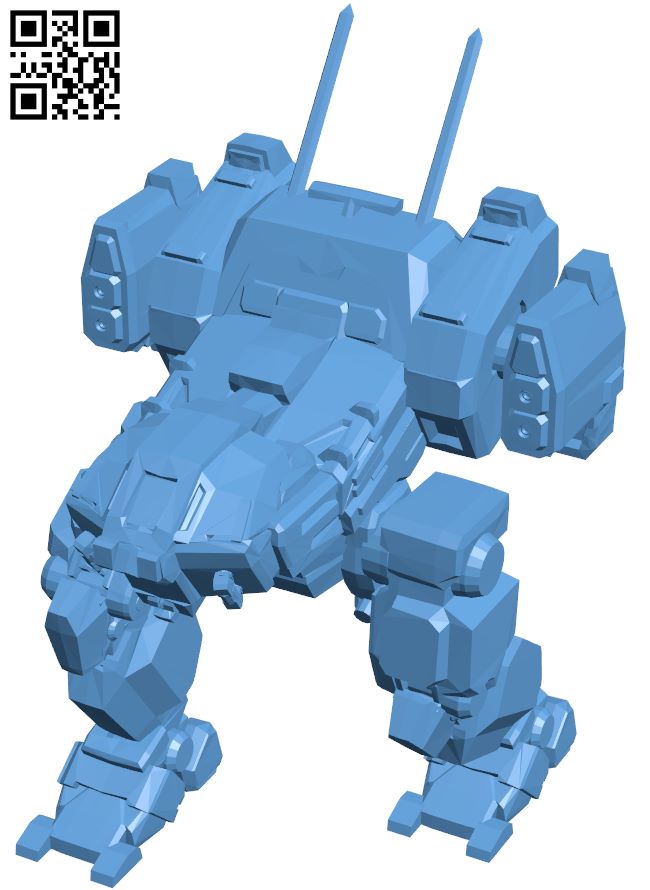 JR6-F Jenner for Battletech – Robot H000460 file stl free download 3D Model for CNC and 3d printer