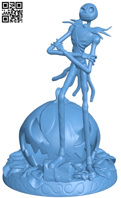 Jack Skellington H000145 file stl free download 3D Model for CNC and 3d printer