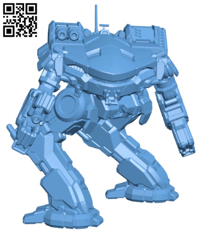 KGC-010 King Crab for Battletech H000204 file stl free download 3D Model for CNC and 3d printer