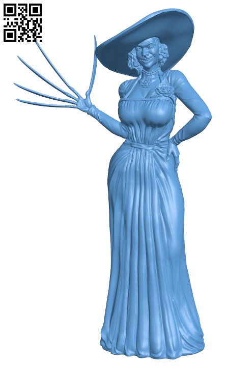 Lady Dimitrescu H000122 file stl free download 3D Model for CNC and 3d printer
