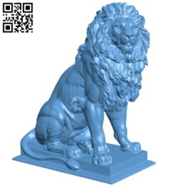 Lion at the entrance of the Palace of Justice in Vienna H000270 file stl free download 3D Model for CNC and 3d printer