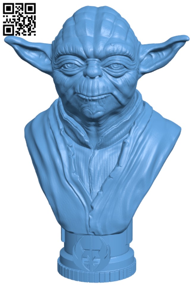 Master Yoda Bust H000207 file stl free download 3D Model for CNC and 3d printer