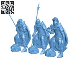 Medieval Knight Squad H000481 file stl free download 3D Model for CNC and 3d printer