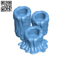 Melting Candle Tea Light Candle Holders H000442 file stl free download 3D Model for CNC and 3d printer