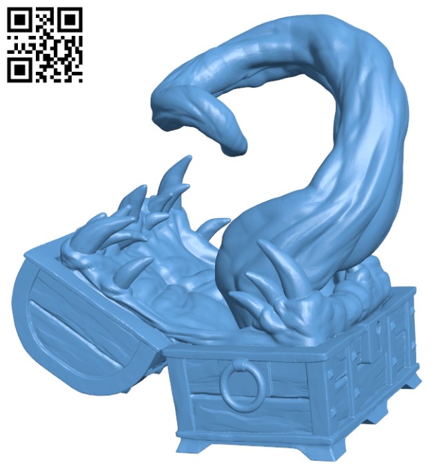 Mimic - Toothy Treasure Chest H000310 file stl free download 3D Model for CNC and 3d printer