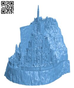 Minas Tirith H000345 file stl free download 3D Model for CNC and 3d printer