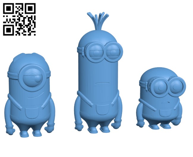 Minion Movie Trio H000373 file stl free download 3D Model for CNC and 3d printer