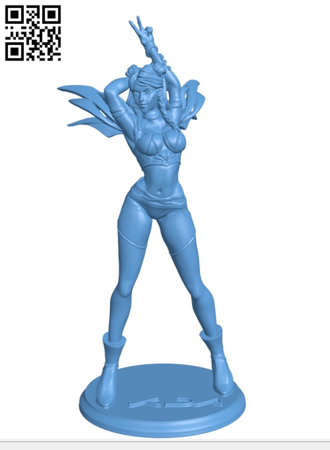 Miss KDA Kai'sa - Leagle of legends H000482 file stl free download 3D Model for CNC and 3d printer