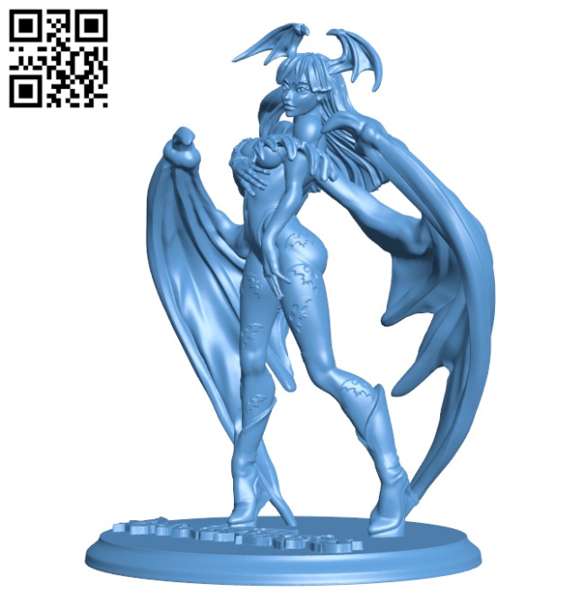 Morrigan - DarkStalkers H000283 file stl free download 3D Model for CNC and 3d printer