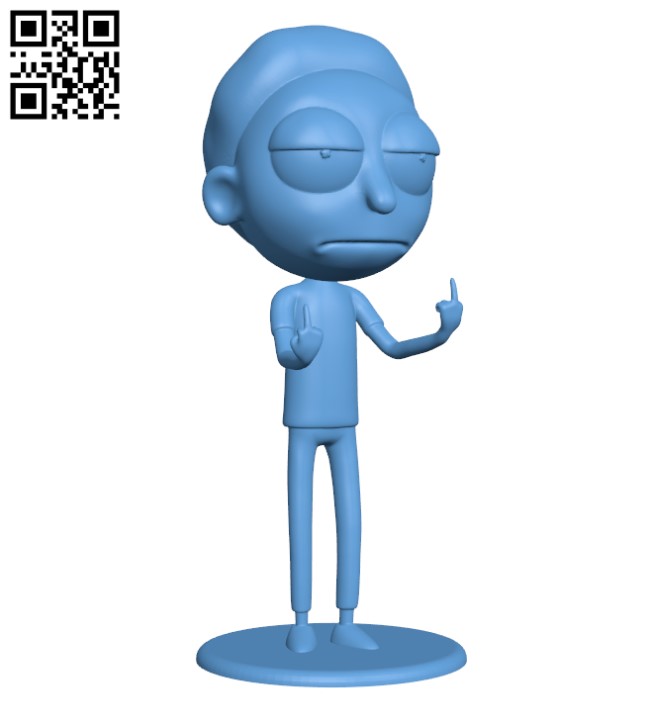 Morty Bobble Head de - Rick and Morty H000239 file stl free download 3D Model for CNC and 3d printer