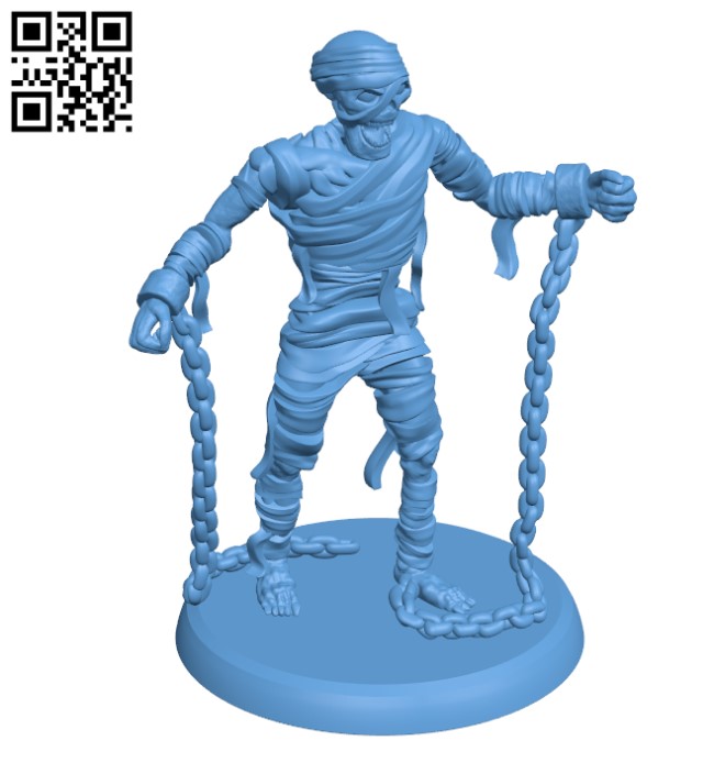 Mummy with chains H000240 file stl free download 3D Model for CNC and 3d printer