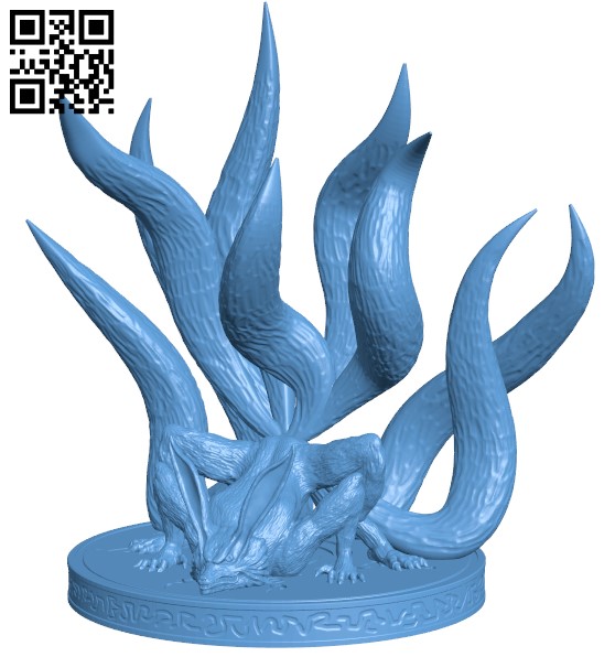 Nine-Tailed Demon Fox H000125 file stl free download 3D Model for CNC and 3d printer