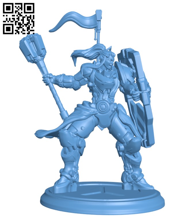 Overwatch - Brigitte H000375 file stl free download 3D Model for CNC and 3d printer