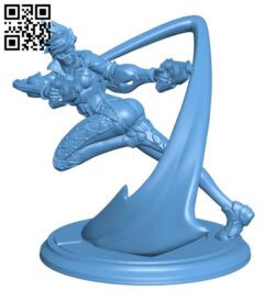 Overwatch – Tracer H000376 file stl free download 3D Model for CNC and 3d printer