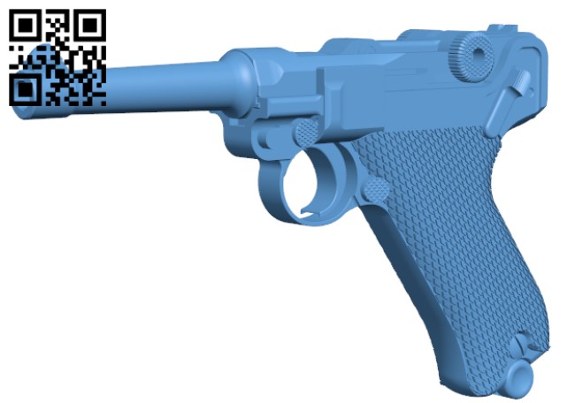 P08 Luger H000212 file stl free download 3D Model for CNC and 3d printer