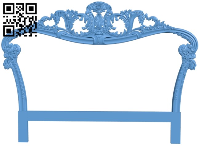 Pattern of the bed frame A006579 download free stl files 3d model for CNC wood carving