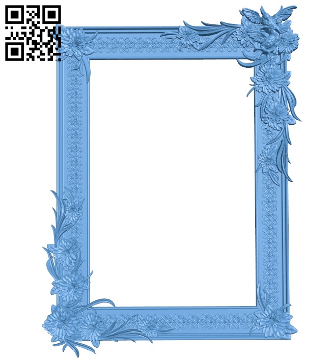 Picture frame or mirror A006577 download free stl files 3d model for CNC wood carving