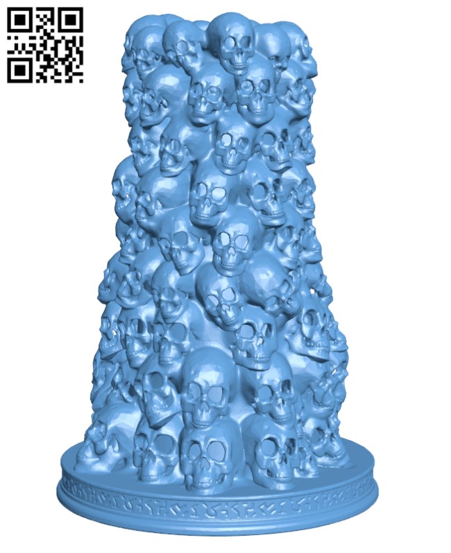 Pillar of Skulls H000412 file stl free download 3D Model for CNC and 3d printer