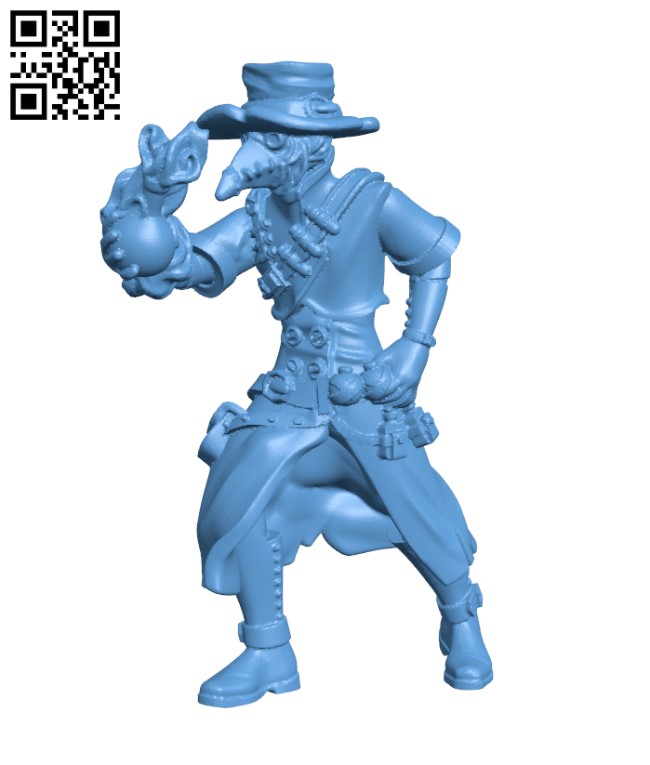 Plague doctor H000391 file stl free download 3D Model for CNC and 3d printer