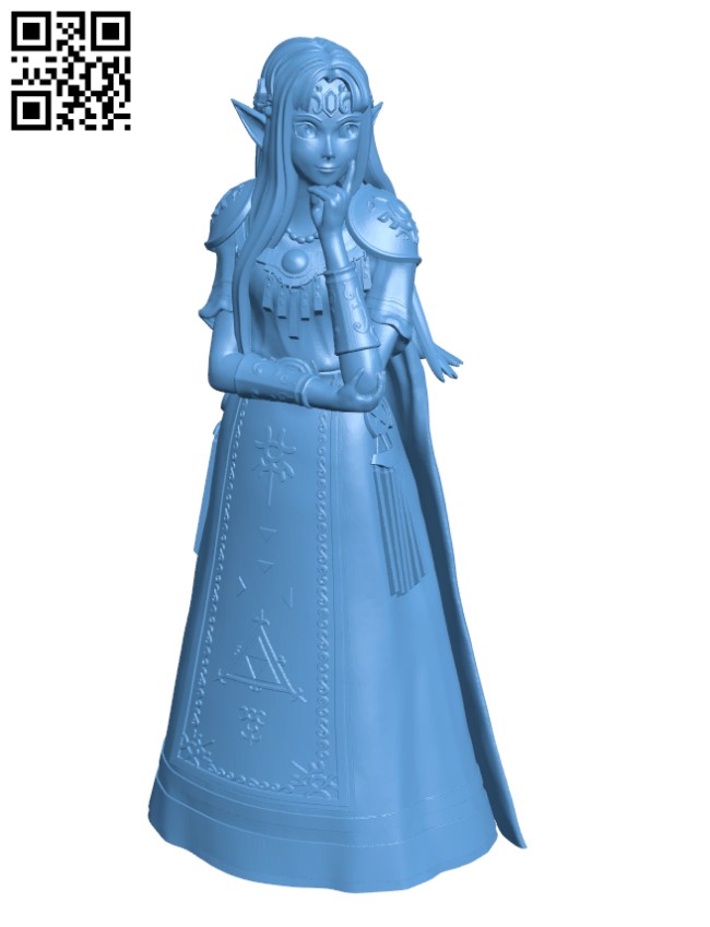 Princess Zelda H000348 file stl free download 3D Model for CNC and 3d printer