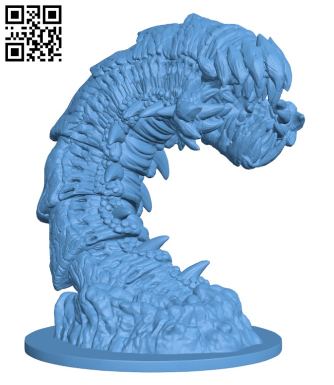 Purple Worm H000312 file stl free download 3D Model for CNC and 3d printer