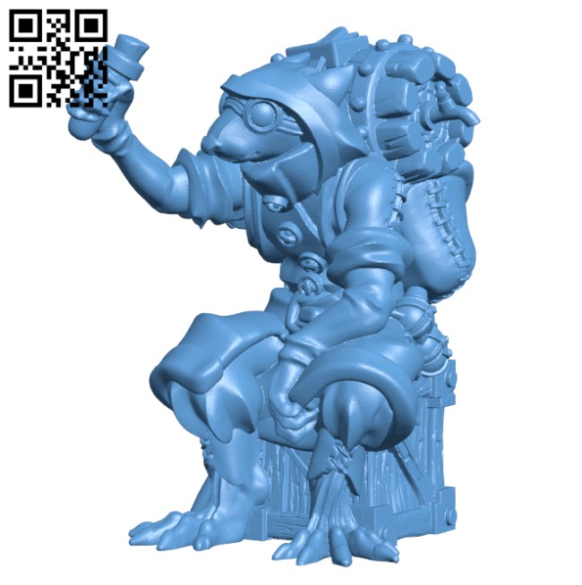 Ratkin ratfolk skaven alchemist H000288 file stl free download 3D Model for CNC and 3d printer