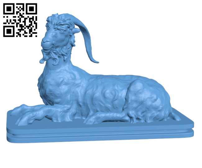 Resting Goat H000486 file stl free download 3D Model for CNC and 3d printer