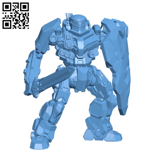 Robot BL-X-KNT Black Knight for Battletech H000392 file stl free download 3D Model for CNC and 3d printer