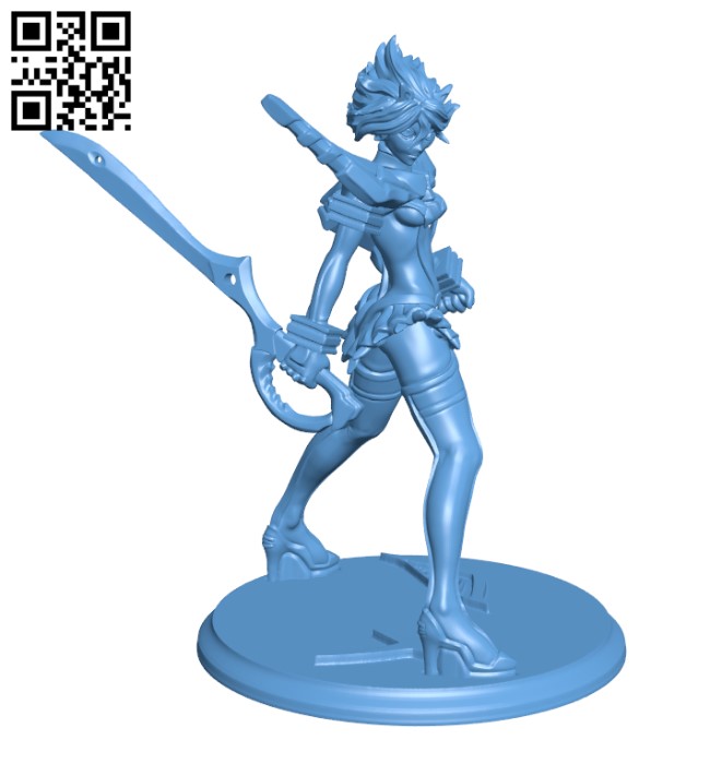 Ryuko Matoi -Women H000415 file stl free download 3D Model for CNC and 3d printer