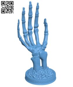 Skeletal Hand stand H000292 file stl free download 3D Model for CNC and 3d printer
