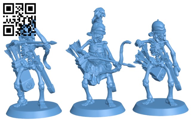 Skeleton Archer Set H000417 file stl free download 3D Model for CNC and 3d printer