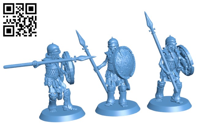 Skeleton Spearmen Set H000354 file stl free download 3D Model for CNC and 3d printer