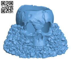 Skull Holder H000490 file stl free download 3D Model for CNC and 3d printer